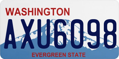 WA license plate AXU6098