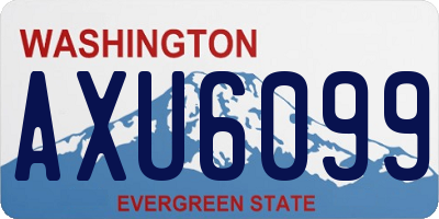 WA license plate AXU6099