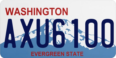 WA license plate AXU6100