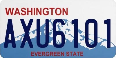 WA license plate AXU6101