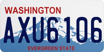 WA license plate AXU6106