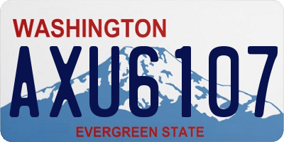 WA license plate AXU6107