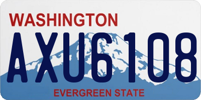 WA license plate AXU6108