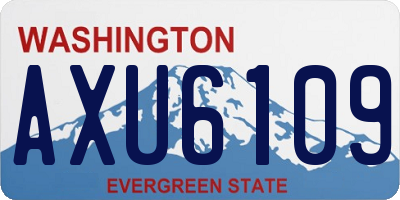 WA license plate AXU6109