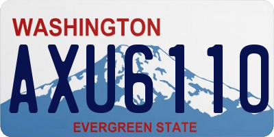 WA license plate AXU6110