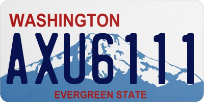 WA license plate AXU6111