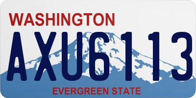 WA license plate AXU6113