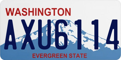 WA license plate AXU6114