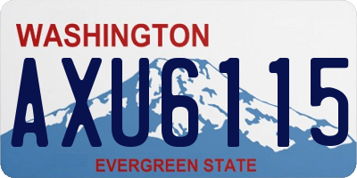 WA license plate AXU6115