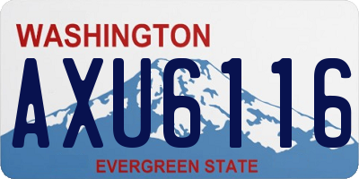 WA license plate AXU6116