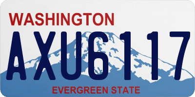 WA license plate AXU6117