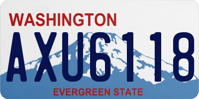 WA license plate AXU6118