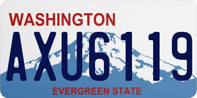 WA license plate AXU6119