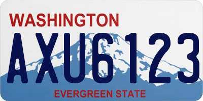 WA license plate AXU6123