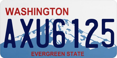WA license plate AXU6125