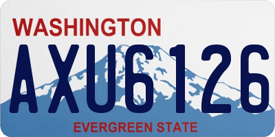 WA license plate AXU6126