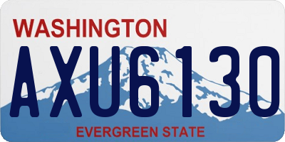 WA license plate AXU6130