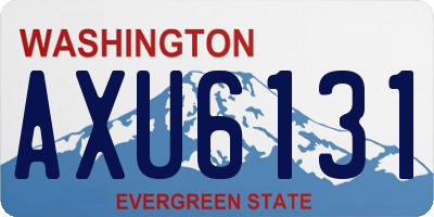 WA license plate AXU6131