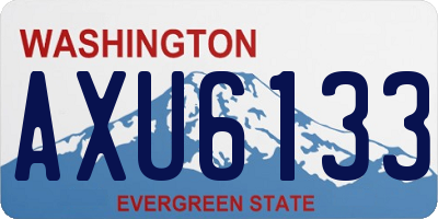 WA license plate AXU6133