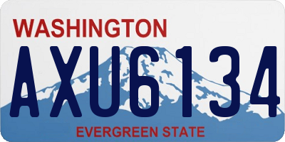 WA license plate AXU6134