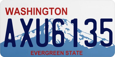 WA license plate AXU6135