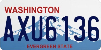 WA license plate AXU6136