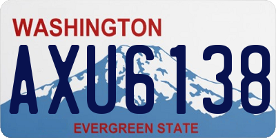 WA license plate AXU6138