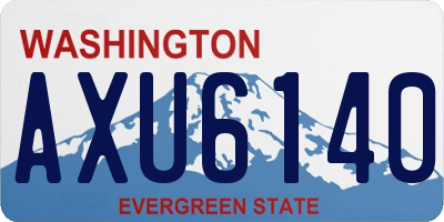 WA license plate AXU6140