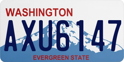 WA license plate AXU6147