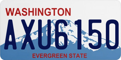 WA license plate AXU6150