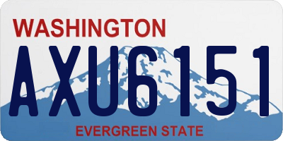 WA license plate AXU6151