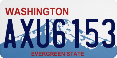 WA license plate AXU6153
