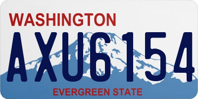 WA license plate AXU6154