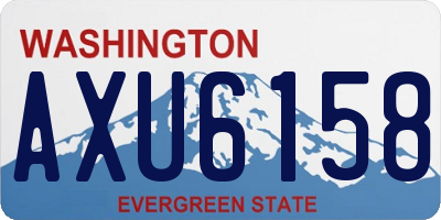 WA license plate AXU6158