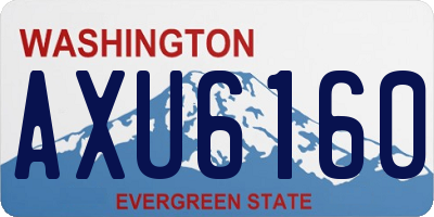 WA license plate AXU6160
