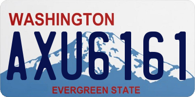 WA license plate AXU6161