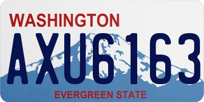 WA license plate AXU6163