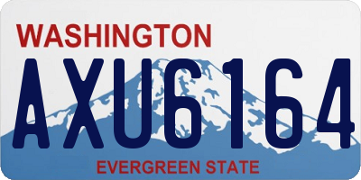 WA license plate AXU6164