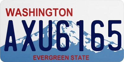 WA license plate AXU6165
