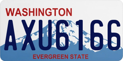 WA license plate AXU6166