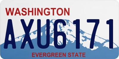 WA license plate AXU6171