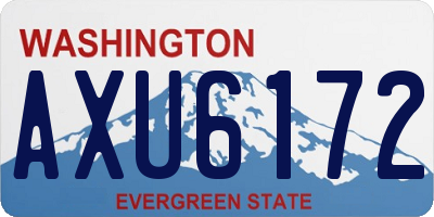 WA license plate AXU6172