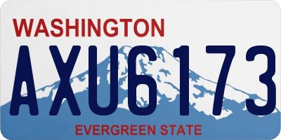 WA license plate AXU6173