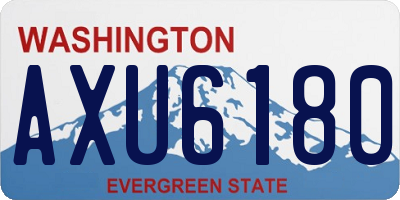 WA license plate AXU6180