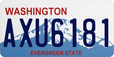 WA license plate AXU6181