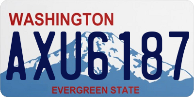 WA license plate AXU6187