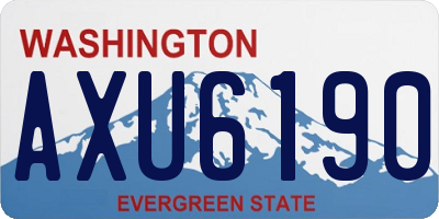 WA license plate AXU6190