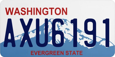 WA license plate AXU6191
