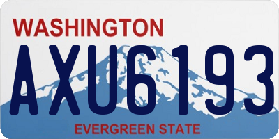 WA license plate AXU6193