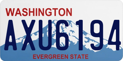 WA license plate AXU6194
